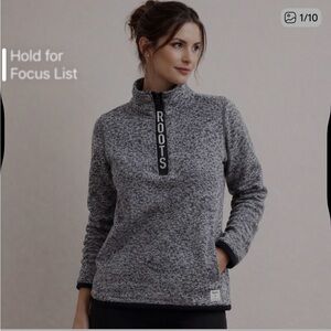 Roots Gray Women’s 1/4 Zip Sweater